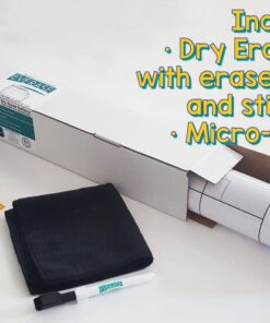 Everase Re-Stic Dry Erase Self-Adhesive Peel & Stick Surface Monthly Calendar | Wall Planner (24 x 36 in.) FREE Marker & Cloth | Organizer, Walls, Doors, Offices | Premium Quality Removable Surface 24 x 36 in. (2 x 3 ft.) 13 61JLsoDhdCL