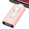 256GB USB Flash Drive for Phone and Pad, Photo Stick High Speed External USB Thumb Drives Photo Storage Memory Stick for Save More Photos and Videos (Pink, 256GB) Pink