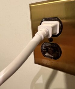 2 Prong Extension Cord with USB-C, ROOTOMA 2 Prong to 3 Prong Outlet Adapter, 3 Outlet & 4 USB Charging Station, 3 Prong Adapter 4ft, Non-Grounded, for Polarized Two Prong Outlet, Old House, White 4ft-2pin 31 61JOQOYeC0L