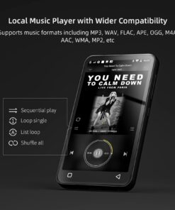 innioasis 80GB MP3 Player with Bluetooth and WiFi, MP3 Spotify Player with Pandora,Amazon Music,Audible, 4" Touch Screen Android Streaming MP3 MP4 Player for Kids (Black) Black 27 61JOcv13GGL