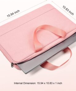 15.6 Inch Laptop Sleeve Case for Acer Aspire 5 15.6, Acer Chromebook 15, Lenovo Yoga 720/730 15.6, Lenovo IdeaPad 3 15.6, HP Envy/Spectre x360, MSI GL62M, Water Resistant Notebook Case, Pink 15.6 Inch 17 61JPTurmu1L