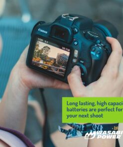 Wasabi Power LP-E6, LP-E6N Battery (2-Pack) and Charger for Canon EOS 5D Mark II/III/IV, 5DS, 5DS R, 6D, 6D Mark II, 7D, 7D Mark II, 60D, 70D, 80D, 90D, R, R5, R6, Ra, XC10, XC15, BMPCC 4K, BMPCC 6K 2 Batteries + Charger 25 61JPZNP47NL