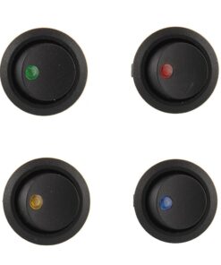 yueton 12pcs Car Truck Rocker Round Toggle LED Switch On-Off Control, Blue, Green, Yellow, Red 30 61JQmYLNiuL