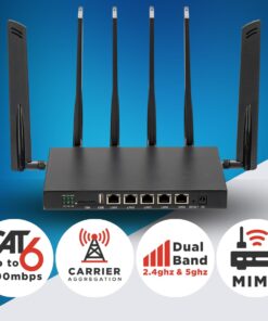 TAKTIKAL 4G LTE CAT6 Dual-Band Openwrt Wi-Fi Sim Router for Home & Business with MIMO, Band Lock, OpenVPN, Zero-Tier, & TTL - Plug and Play Connection on AT&T, T-Mobile, & Verizon… (CAT6) 7 61JR5nekUwL