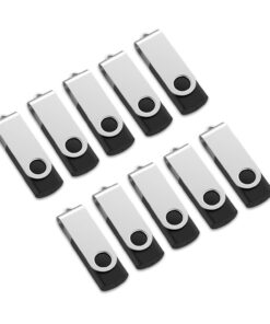 Aiibe 2GB Flash Drive 10 Pack Bulk 2G USB Flash Drive Thumb Drive USB 2.0 Memory Stick Data Storage Jump Drives (2GB, 10 Pack, Black) 15 61JSpKWA CL