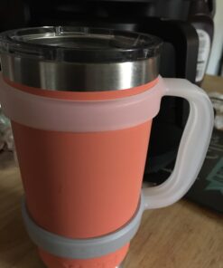 F-32 Clear/Transparent Handle - 19 COLORS - 20oz Size - Compatible with 20 oz YETI Tumbler Travel Mug (20OZ, CLEAR/TRANSPARENT) 20ozClear / Transparent 20.0 ounces 17 61JTave5ayL