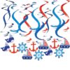 Fun Express Nautical Dangling Swirl Party Decorations - 12 ct 32 61JVAxVGdxL