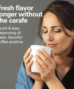 Alternative view of Hamilton Beach One Press Programmable Dispensing Drip Coffee Maker with 12 Cup Internal Brew Pot, Water Reservoir, Black and Silver (47950)