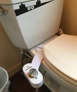 (2) Sticker Connection | Toilet Monster Bathroom Decal | Sticker Funny Kids Vinyl Decal Potty Training Halloween | 2"x12" (Black) 41 61JWUBTdgbL