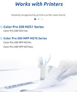 INK E-SALE Remanufactured Toner Cartridge Replacement for HP 131A 131X CF210A CF210X CF211A CF212A CF213A Toner High Yield Set for HP LaserJet Pro 200 M251n M251nw M251 MFP M276nw M276n Color Printer 22 61JWv8BmWvL