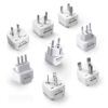 BESTEK Worldwide Travel Plug Adapter Set, Grounded Universal Power Plug Adapter for USA to US, EU, AU, UK, GE, HK and More- 8 Packs Worldwide 8-Pack 34 61JXDA2FYGL
