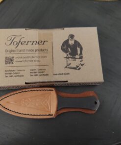 Toferner Hand Forged Knife- Brown - Marksmanship- Sports- Hand Made Genuine Leather Case- Hardened Blade - Vintage-Great Gift Idea You can wear this knife on yo 18 61JY1VoKIXL