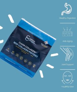 Collagen Peptides Powder 5lb (80oz) Pouch - Clean Collagen® - Unflavored, Grass Fed, Paleo, Non GMO, Kosher - Highly Soluble Protein 5 Pound (Pack of 1) 27 61JYWxTJDL