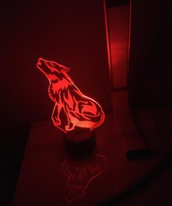 Wolf 3D Birthday Gift Illusion Night Light Beside Table Lamp, Gawell 16 Color Changing Touch Switch Decoration Lamps with Acrylic Flat & ABS Base & USB Cable & Remote Control Wolf Lover Theme Toy 36 61JZis7BRfL
