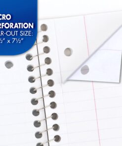 Mead Spiral Notebooks, 6 Pack, 1 Subject, College Ruled Paper, 7-1/2" x 10-1/2", 70 Sheets per Notebook, Color Will Vary (73065) 21 61JbH0zLO9S