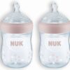 NUK Simply Nautral Baby Bottle, Pink, 5 Ounce (Pack of 2) 5 Ounce (2 Pack)