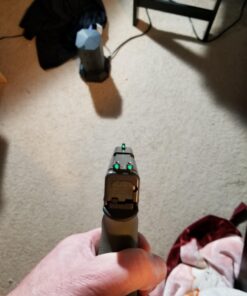 TRUGLO TFO Tritium & Fiber-Optic Handgun Sight | Snag-Resistant Front & Rear Bright Night Sights, Compatible with Glock Handguns Green Front / Green Rear Glock 42/43 45 61JeC38ijAL