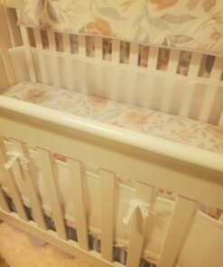 BreathableBaby Breathable Mesh Liner for Full-Size Cribs, Classic 3mm Mesh, White (Size 4FS Covers 3 or 4 Sides) 38 61JfaAtiW2L