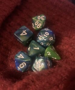 CiaraQ Polyhedral Dice Set (35 Pieces) with Black Pouches, 5 Complete Double-Colors Dice Sets of D4 D6 D8 D10 D% D12 D20 Compatible with Dungeons and Dragons DND RPG MTG Table Games 35pcs 48 61JgH3L4NL