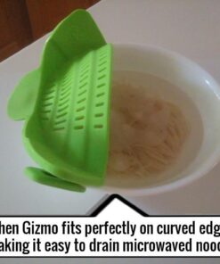 Kitchen Gizmo Snap 'N Strain Strainer, Clip On Silicone Colander, Fits all Pots and Bowls - Lime Green 47 61JjNF8N0L