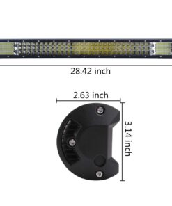 Alternative view of Senlips 396W 28" Tri-Row Bar Waterproof Spot-Flood Combo Driving Work Lights Led Off Road Fog Lamp with Mounting Bracket for ATV, SUV Tri-row 28" 396W light bar White