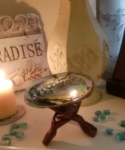 New Age Smudges & Herbs® 5 - 6 inches Premium Natural Abalone Shell &Wooden Stand~ Smudging, Cleansing Home, Meditation, Incense Holder, Home Décor, 100% Natural & Sustainable. 59 61Jke3cCgL 1