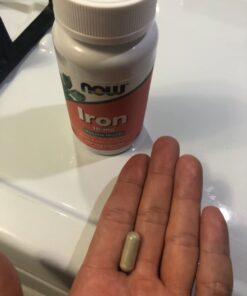 NOW Supplements, Iron 18 mg, Non-Constipating*, Essential Mineral, 120 Veg Capsules 32 61Jm1CucAiL