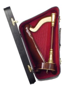 Alternative view of Harp 18 Note w Case Music Box Replica Musical Instrument