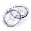 Arctic - 2 pack Universal 30 oz tumbler Lids with Sliding closure spill proof & Splash Resistant replacement perfect fit for RTIC, Yeti, Ozark trail rambler and other double wall steel cups