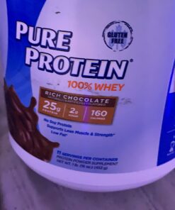 Pure Protein Powder, Whey, High Protein, Low Sugar, Gluten Free, Rich Chocolate, 1 lb (Packaging may vary) 1 Pound (Pack of 1) 30 61JnjI2d2L