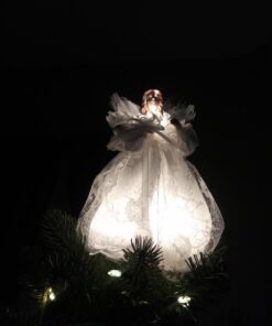 Kurt Adler 10-Light 9-Inch White Angel Treetop 22 61JnkDX IuL