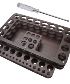 Alternative view of Wooden Vape Display Stand Holder Wooden RDA RTA Tank Holder Liquid Bottle Holder (Wooden Holder, Size B)