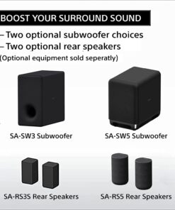 Sony HT-A3000 3.1ch Dolby Atmos Soundbar Surround Sound Home Theater with DTS:X and 360 Spatial Sound Mapping, works with Google Assistant Sound bar only 46 61JoV4aIl8L