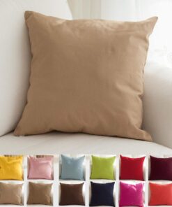 TangDepot Cotton Solid Throw Pillow Covers, 12" x 18" , Khaki 12Inch x 18Inch