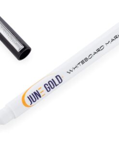 June Gold 32 Assorted Colored Dry Erase Whiteboard Markers, Fine/Bullet Tip, 2 sets of 13 Unique Colors With 8 Black Markers, Low Odor, Slim Barrel & Vivid Lines 32 Colored Bullet Tip Markers 17 61Jp5zAE7jL
