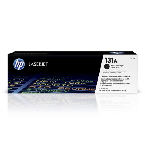 HP 131A Black Toner Cartridge | Works with HP LaserJet Pro 200 color M251 Series, HP LaserJet Pro 200 color MFP M276 Series | CF210A -