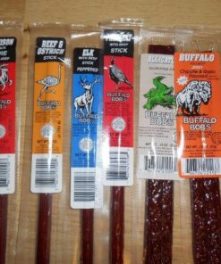 Buffalo Bob's Wild Game Jerky Sampler - 10 Flavor Variety Pack - Exotic and Delicious Meat Snacks - Elk, Venison, Wild Boar, Alligator, Ostrich, Buffalo, and More, High-Protein Snacks for Adventure Enthusiasts, Stocking Stuffer, Gift for Men, Unique Gift 18 61JpFrkriQL
