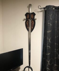 United Cutlery King Elendil's Narsil Sword | Licensed Lord of the Rings Movie Replica | 24K Gold Plated Fittings | Certificate of Authenticity 15 61JrhhGQ02L