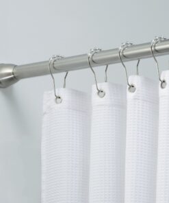 iDesign Forma Metal Tension Rod, Adjustable Customizable Curtain Rod for Bathtub, Shower Stall, Closet, Doorway, 26-42 Inches, Polished and Brushed Stainless Steel 26"-42" 14 61Js0C FIaL