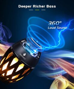 ANERIMST Gifts for Men/Women, Christmas for Men, Outdoor Bluetooth Speaker Waterproof, Gifts for Men Who Have Everything, Christmas Stocking Stuffers Gifts for Adults, Mom, Dad, Him, Her black 22 61JsSD9fyWL