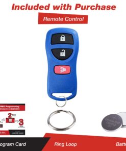 KeylessOption Keyless Entry Remote Control Car Key Fob Replacement for KBRASTU15, CWTWB1U733-Blue Blue 12 61JtuK3WSRL