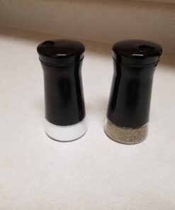 CHEFVANTAGE Salt and Pepper Shakers Set with Adjustable Holes - Black 25 61JyHl47bLL