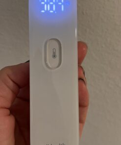 iHealth No-Touch Forehead Thermometer, Infrared Digital Thermometer for Adults and Kids, Touchless Baby Thermometer, 3 Ultra-Sensitive Sensors, Large LED Digits, Quiet Vibration Feedback, Non Contact White 41 61Jyxze59yL