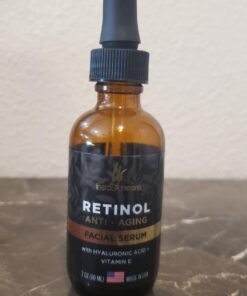 DOUBLE SIZED (2Oz) Retinol Serum for Face with Hyaluronic Acid + Vitamin E and A + Aloe Vera Anti-Aging Serum Pore Tightener Fade Dark Spots Clinical Strength Formula by InstaSkincare 2 Fl Oz (Pack of 1) 32 61JzaEp6dhL