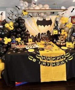 Alternative view of Gee Di Moda Rectangle Tablecloth | 90 x 156 Inch - Black Rectangular Table Cloth for 8 Foot Table in Washable Polyester | Great for Buffet Table, Parties, Holiday Dinner, Wedding & Baby Shower Black Tablecloth