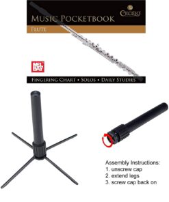 Mendini By Cecilio Flutes - Closed Hole C Flute For Beginners, 16-Key Flute with a Case, Stand, Lesson Book, and Cleaning Kit, Musical Instrument for Kids, Black Flute 16 61K1ZtPA0wL 1