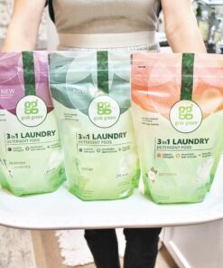 Grab Green 3-in-1 Laundry Detergent Pods, 60 Count, Fragrance Free, Plant and Mineral Based, Superior Cleaning Power, Stain Remover, Brightens Clothes 60 Count (Pack of 1) 18 61K21SGaSdL
