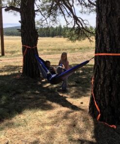 MalloMe Hammock - Camping Hammocks - Portable Hammock Kids Hammock Outdoor Hammock - Hamaca Double Hammock - 2 Person Hammock Tree Hammock - Hamock Travel Hammock - Backpacking Hammocks for Outside Black & Blue Large 29 61K2kSS9P2L