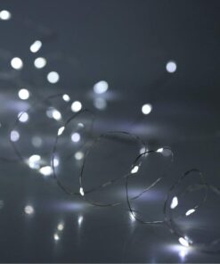 Alternative view of YIHONG 2 Set Christmas Fairy Lights Battery Operated,16ft 50LED, Remote Control Timer Twinkle String Lights 8 Modes Silver Wire Firefly Lights for Garden Party Indoor Decor-White