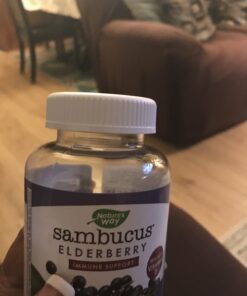 Nature's Way Sambucus Elderberry Immune Gummies, Daily Immune Support for Kids and Adults*, with Vitamin C, Vitamin D3, Zinc, Gluten Free, Vegetarian, 60 Gummies (Packaging May Vary) 60 Count (Pack of 1) Elderberry Gummies, 60ct 41 61K35cquMuL 1